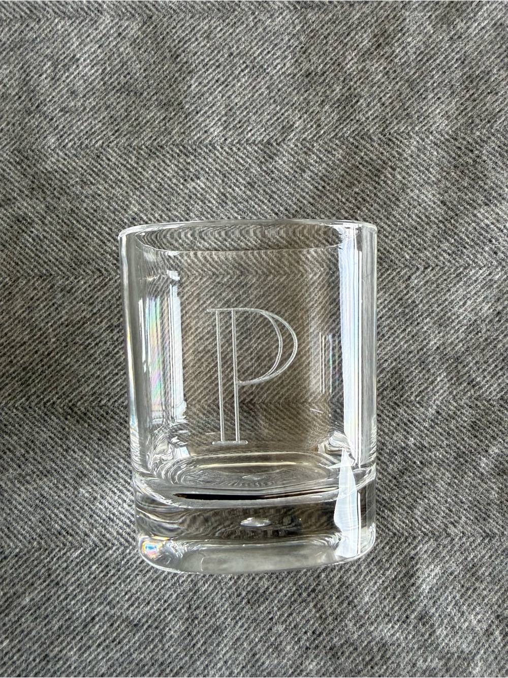Clear Plastic Monogram P Tumbler Cup
